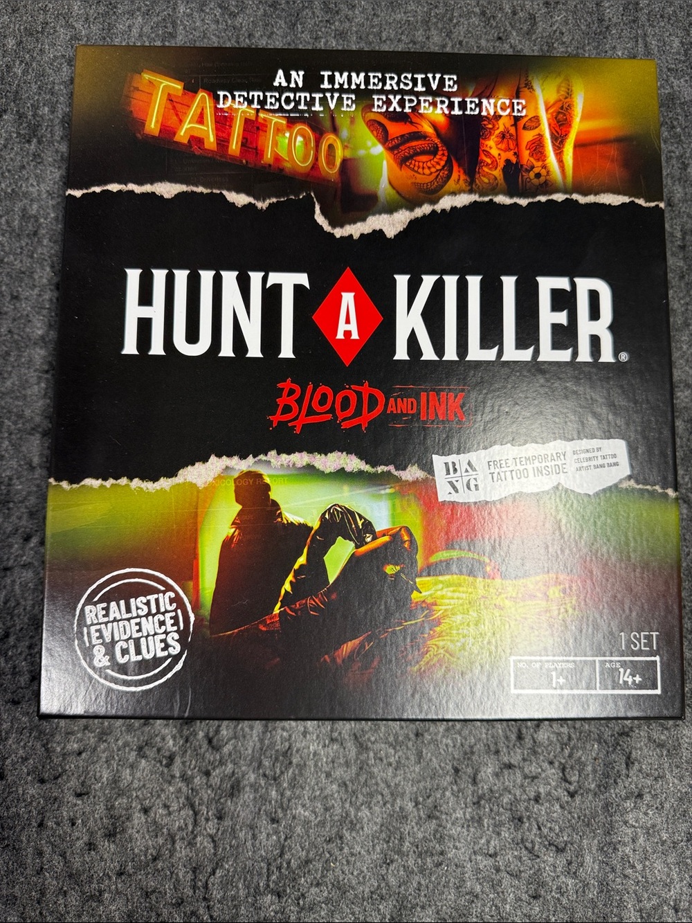 : Blood and Ink Detective Board Game - Black & Red